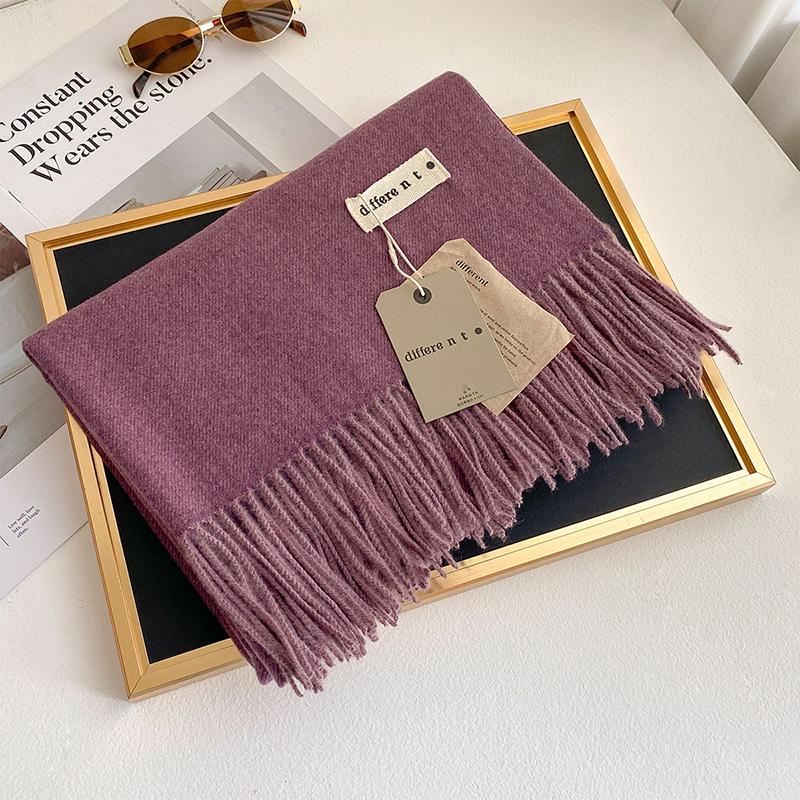 45 Color Winter Scarf For Women Long Warm Cashmere Scarves Hijab Solid Lady Shawl Wrap Female Pashmina Bandana Head Stole