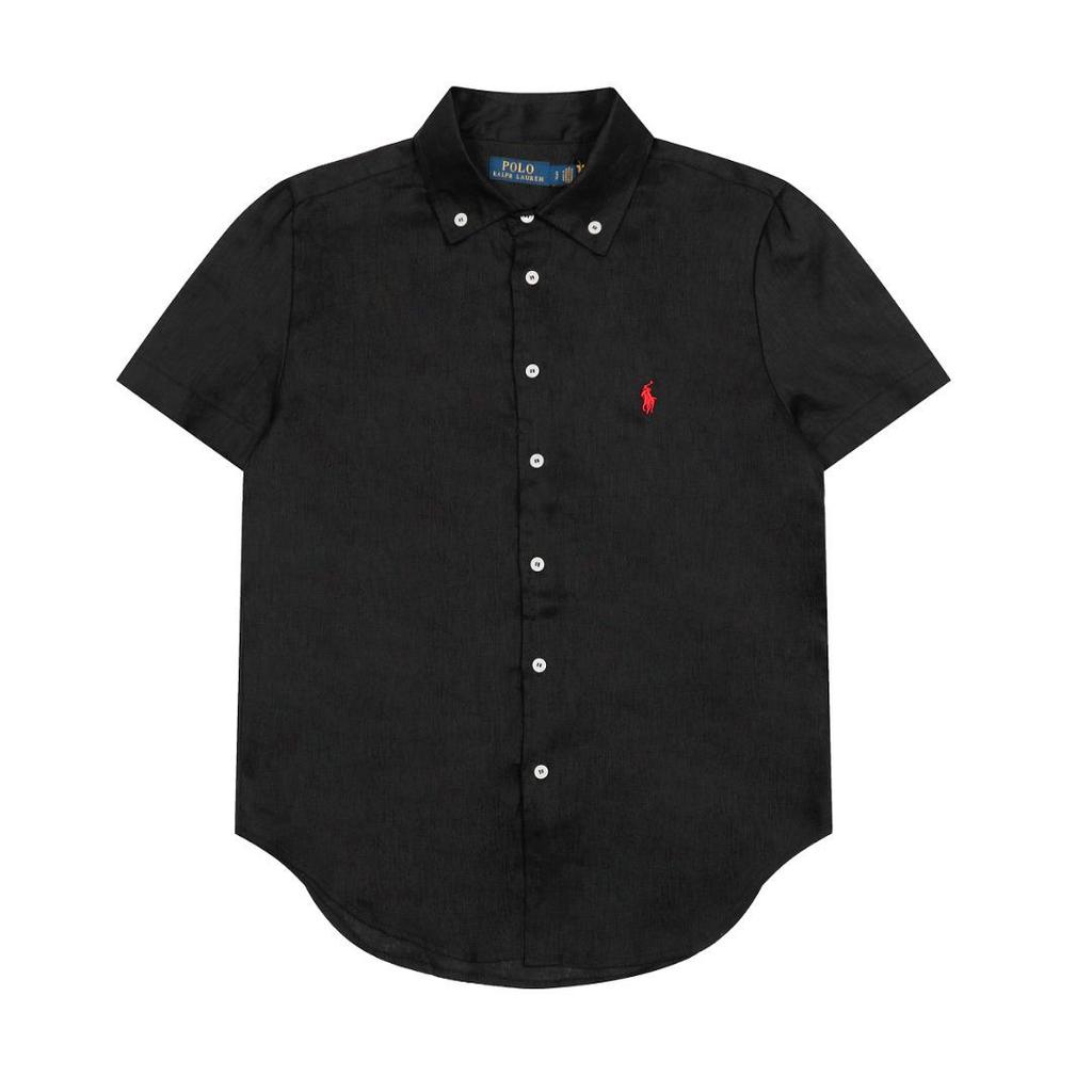 2025 Sommer Ralph RL Little Pony Besticktes Reines Leinen Göttinnen-Kurzarmhemd