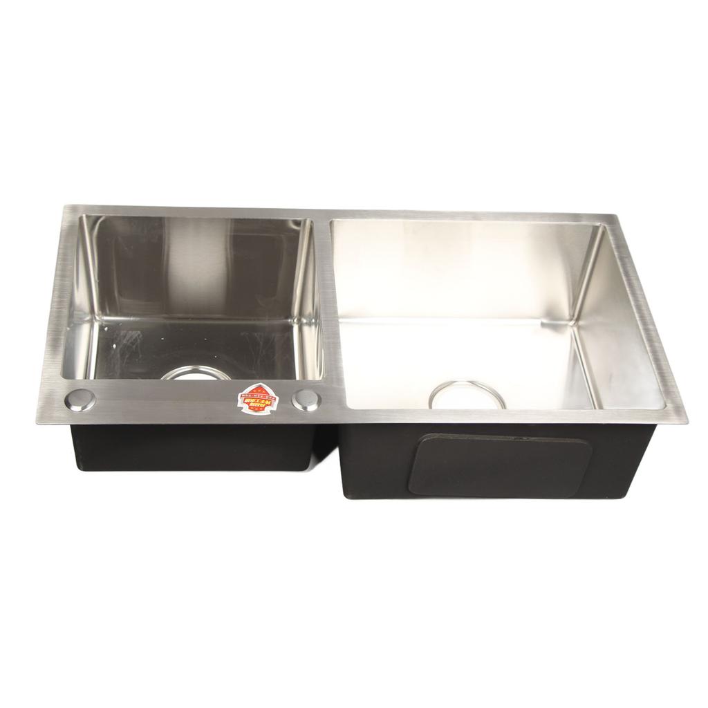 Nerezový kuchyňský dřez 32x17in Snadná instalace Nerezový dvoudílný kuchyňský dřez pro kuchyň