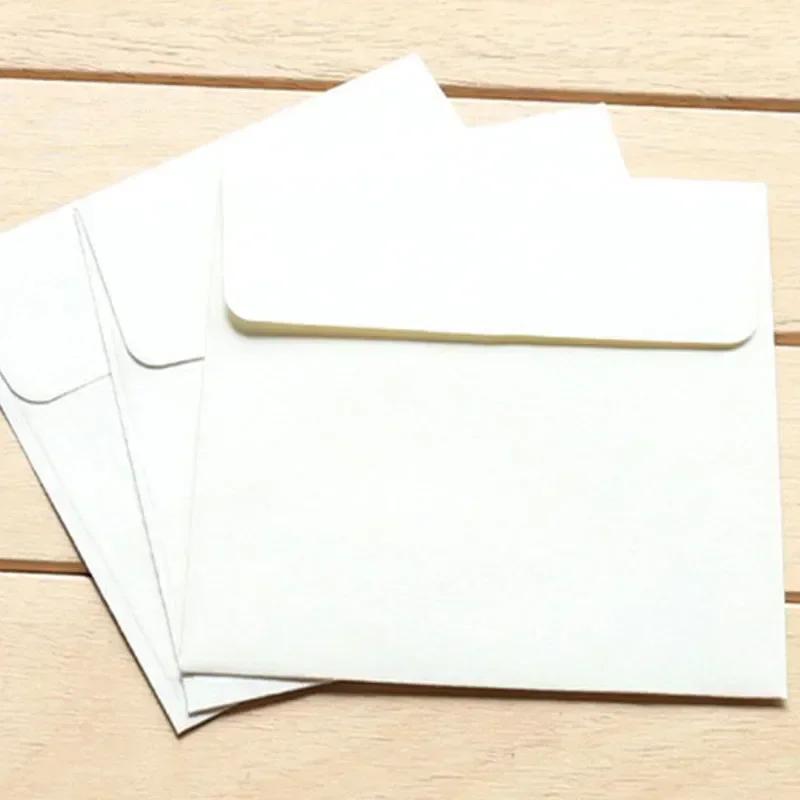 10 sztuk Mini Koperta Kwadrat Cukierkowy Kolor List Papier Kraft Papier Karta Papeteria Puste Artykuły Biurowe Dla Studentów Urodziny 10x10cm