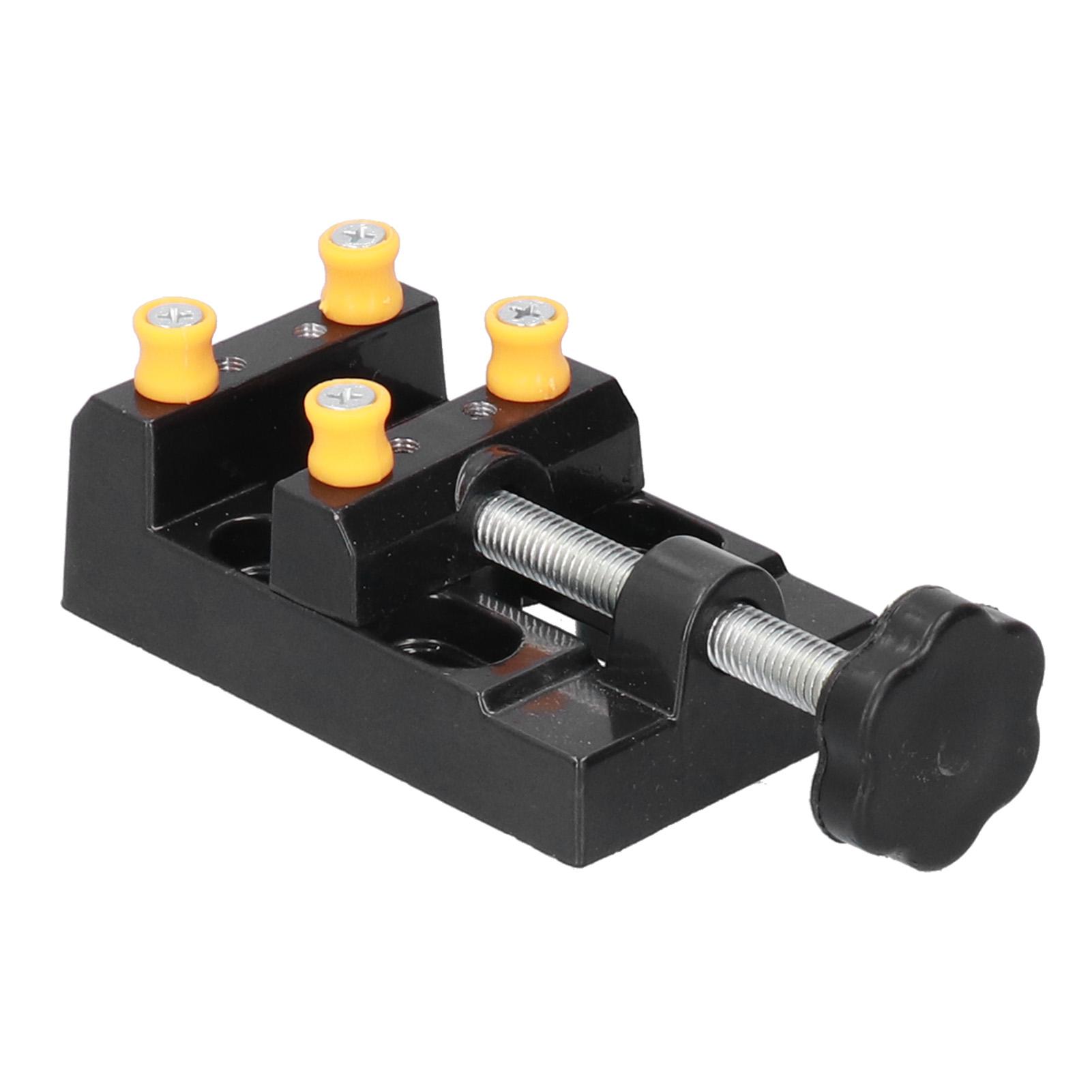 

Mini Drill Press Clamp Walnut Vise Flat Table Bench Jewelry Craft Carving Bed Tool