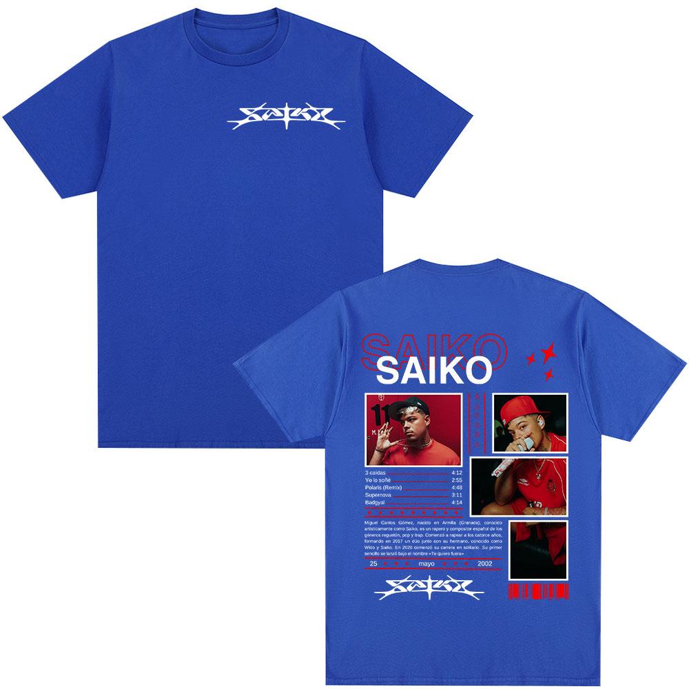 Rapper SAIKO SAKURA Album Merch Tee Shirt Men's Women Fashion Hip Hop T-shirt Casual 100% Cotton Short Sleeves Oversized T Shirt