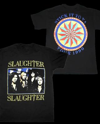 Slaughter Rock Band 2 Sides Black T-shirt Short Sleeve All Sizes S-5Xl 2F576