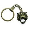 Dinosaur Animal Prehistoric Creature Pendant Antique Bronze Metal Keychain with 30mm Ring for Women High Quality