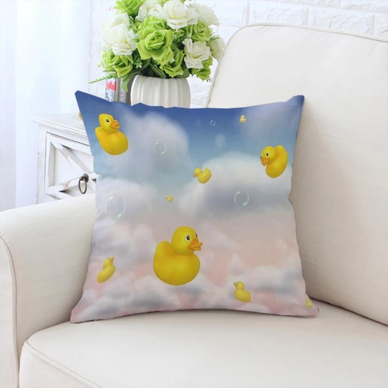Little Yellow Duck Pattern Pillowcase Car Ornaments Office Living Room Sofa Home Pillowcase