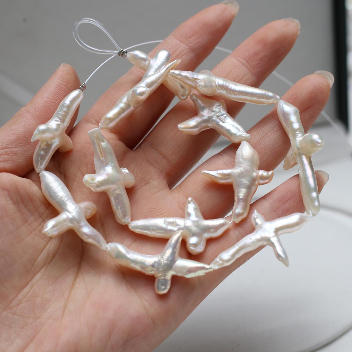 

1 нить, Богемский белый крест искусственный жемчуг бусины для изготовления ювелирных изделий своими руками ожерелье браслет аксессуары для лодыжки, день рождения вечеринка свадьба ремесло 36 см 1String/20x30-25x40mm белый