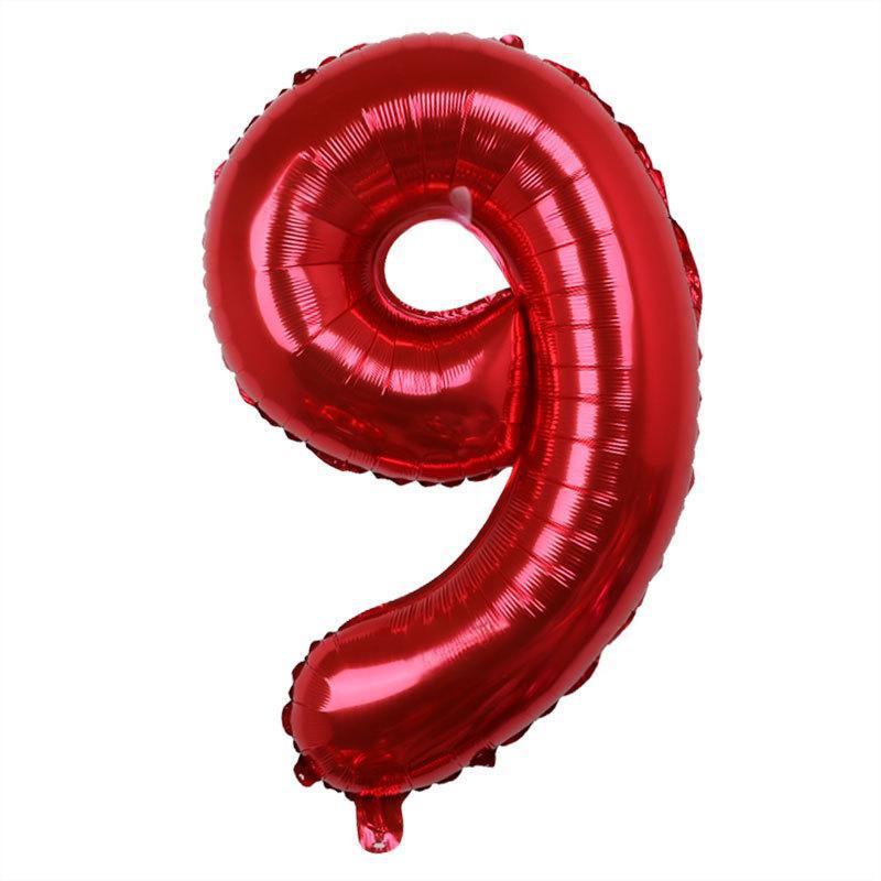 32 Inch Digital Aluminum Film Balloon, Medium Digital Gold Silver Red Black Gradual Change Color Birthday Decoration Wedding Party Balloon