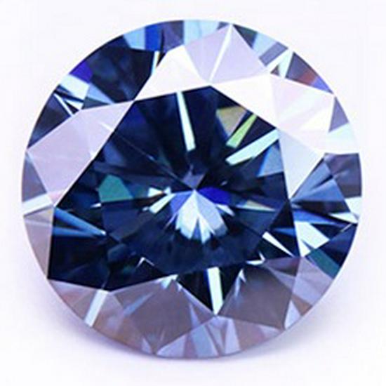 Round Multicolor Moissanite Stones: Red, Yellow, Blue, Green & Paraiba Colors