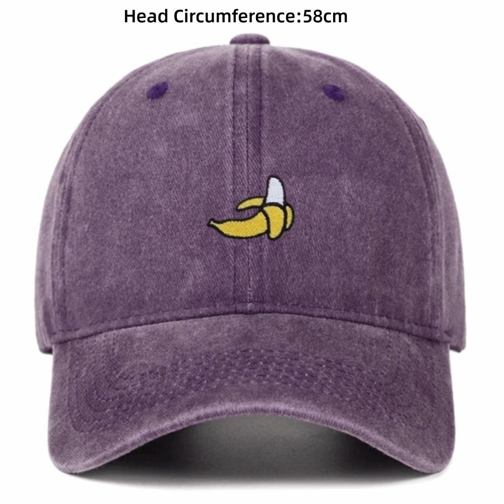 Adjustable Baseball Hat Banana Embroidered Sun Protection Hat Fashion Duck Tongue Hat Outdoor