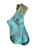 Tie-Dye Gradient Mid-Calf Socks: Women's Seasonal Candy Color Sports Socks - Trendy College Style for Autumn and Winter.