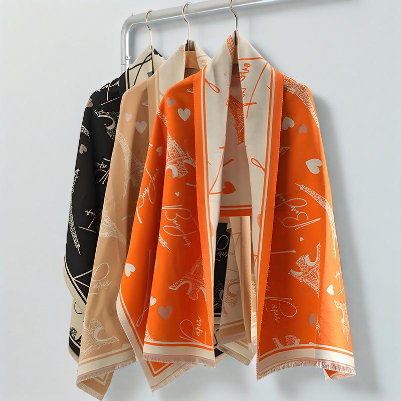 2025 Schicker Kaschmir-Imitat Damen Schal - Warmer Europäischer & Amerikanischer Stil Herbst/Winter Halswärmer Vielseitiges Tuch