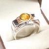 Citrine Oval Cut Gemstone With 925 Sterling Silver Ring For Men's #A977 JL375669299270