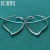 Romantic Heart Earrings Silver Charm Jewelry
