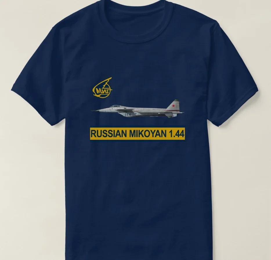 Russian Aerospace Force MiG 1.44 Fifth Generation Fighter T-Shirt 100% Cotton O-Neck Short Sleeve Casual Mens T-shirt Size S-3XL