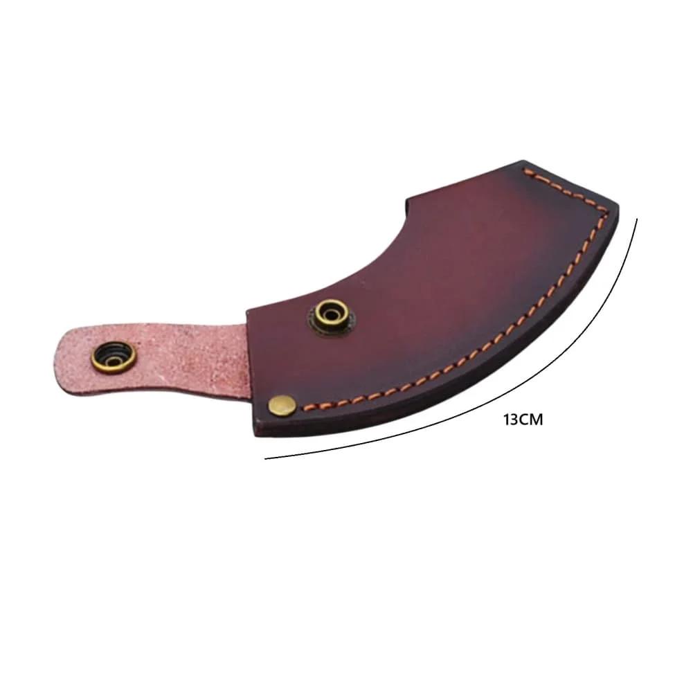 Leather Axe Cover with Secure Attachment and Easy Access Loop for Safe and Convenient Use in Outdoor Activities