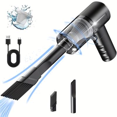 Mini aspirator auto, 6000Pa de mare putere, motor fără perii 2 în 1, aspirator portabil wireless, aspirator auto