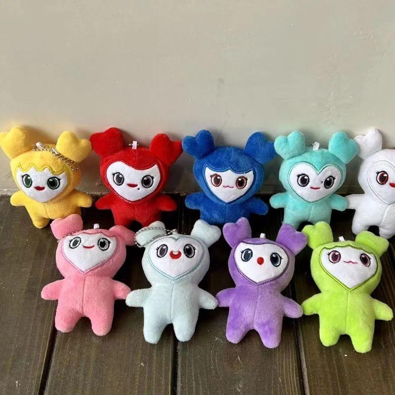 10cm lovelys Plush Korean Super Star Plush Toys Cartoon Animal Momo Doll Keychain Pendant Keybuckle Children's gifts