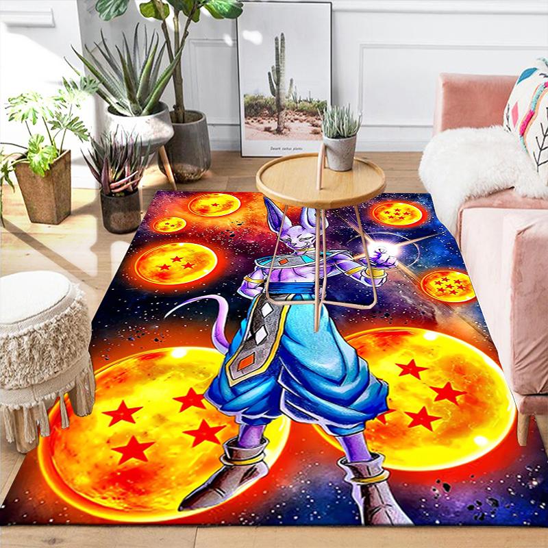 1Pc Dragon Ball Z Beerus Power Rug, Office Carpet Indoor Outdoor Doormat, Non-Slip Soft, Living Room, Christmas Halloween Gift. M928797