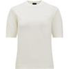 Round Neck Simple Comfortable Short Sleeve Drop Shoulder T-Shirt Women T-Shirt White K1-093-8C00005-89A17-034
