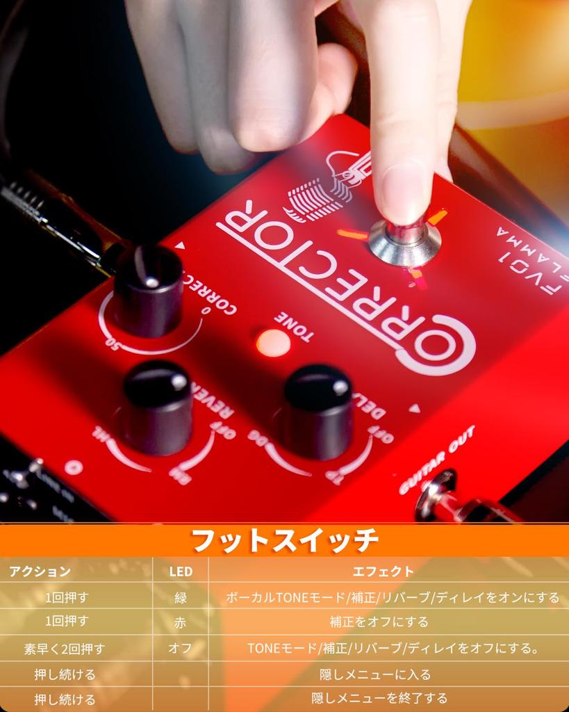 FLAMMA FV01 Vocal Pitch Correction Pedal Delay with Reverb Microphone Amplifier Stomp Box for Guitar