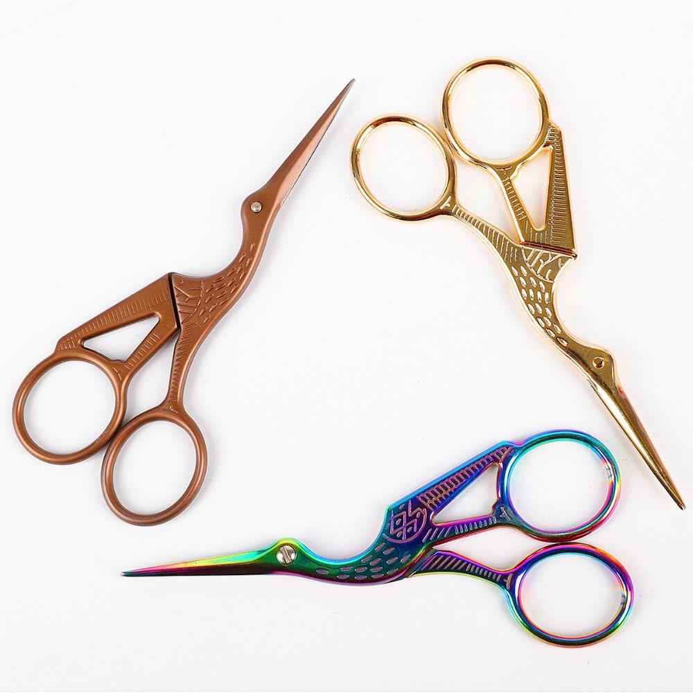 Classic Stork Nail Art Crane Embroidery Cutters Scissors Shears Tailor Scissors Sewing Tool