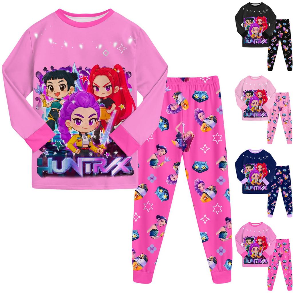 Дитячий модний костюм спідниця топ з круглим вирізом з довгим рукавом штани