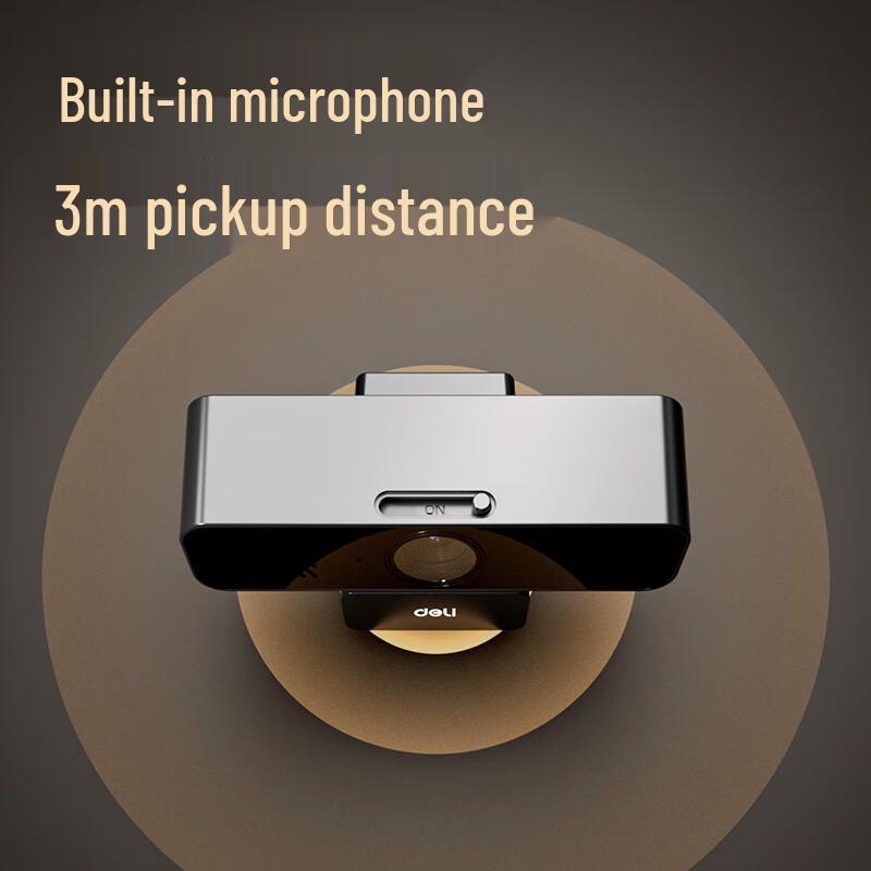 Deli MM101S 1080P HD USB Webcam with Mic and Speaker