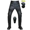 Mens Motorcycle Riding Jeans Straight Cut Protective Pants With Removable Armor Use Waterproof Coated Fabric