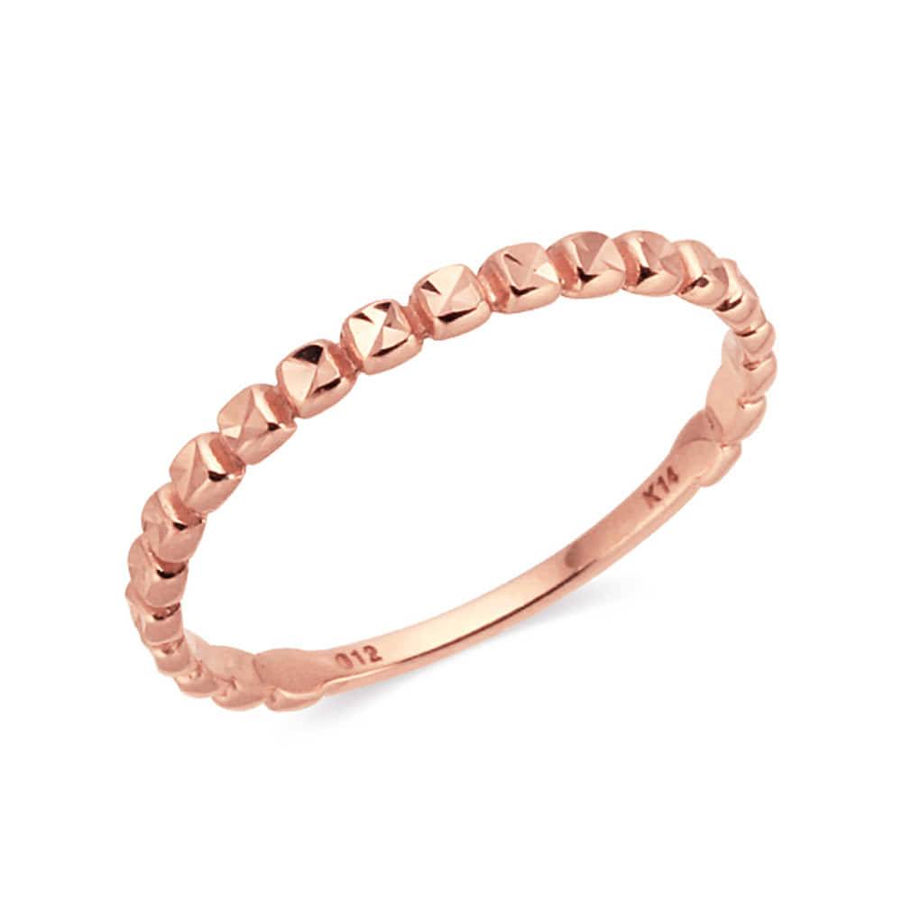 [Bnbgold] 14K/18K Square Cushion Cut 2.0mm Band Ring Npr37623