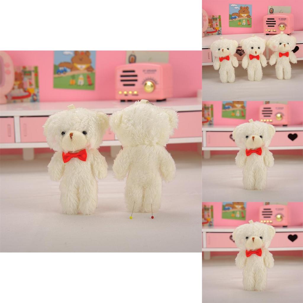 Cute Bow-tie Bear Keychain Adorable Plush Toy Bag Accessory Stuffed Animal Gift