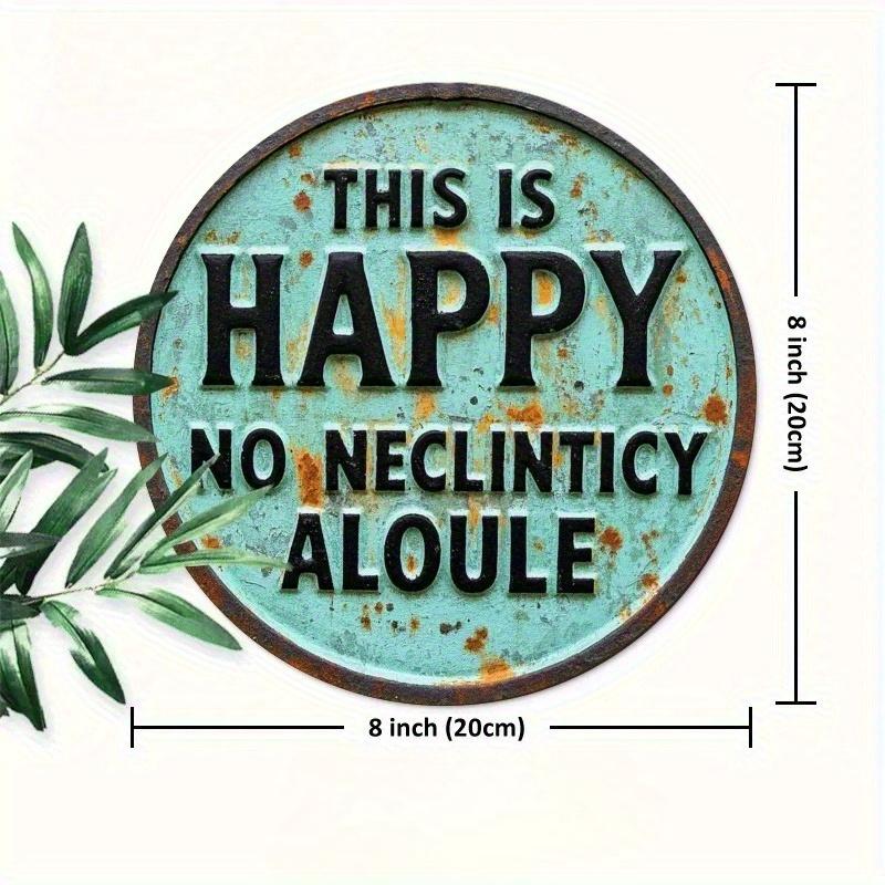 

2d Flat 20*20cm Wooden Sign, This Is A Joyful Greeting Sign Without Indifference, Home Gift Window Decoration, Porch, Room, Home, Wall Decoration Gift 20*20cm