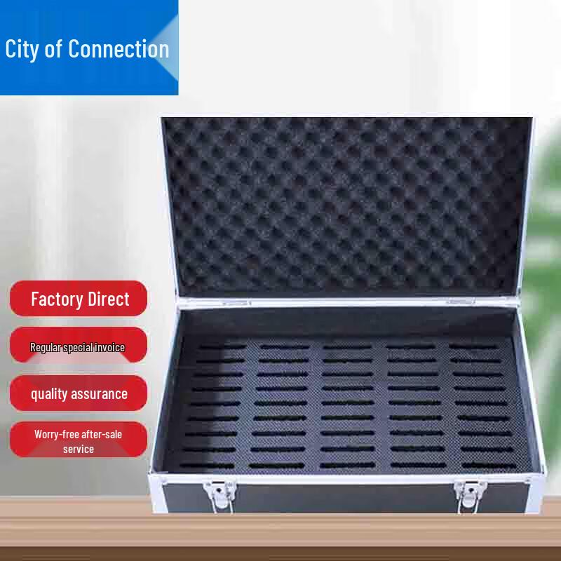 50-Slot Aluminum Alloy Portable Phone Storage Box
