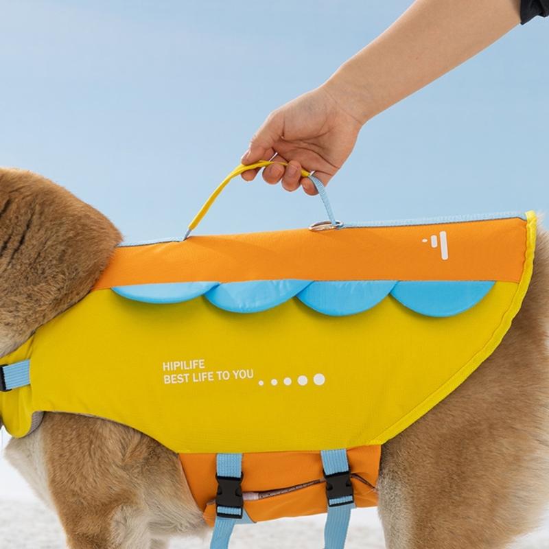 Dog Lifes Jackets,Cute Dog Lifes Vest for Swimming Boating with High Buoyancy Handle Puppy Floating Swim Vests