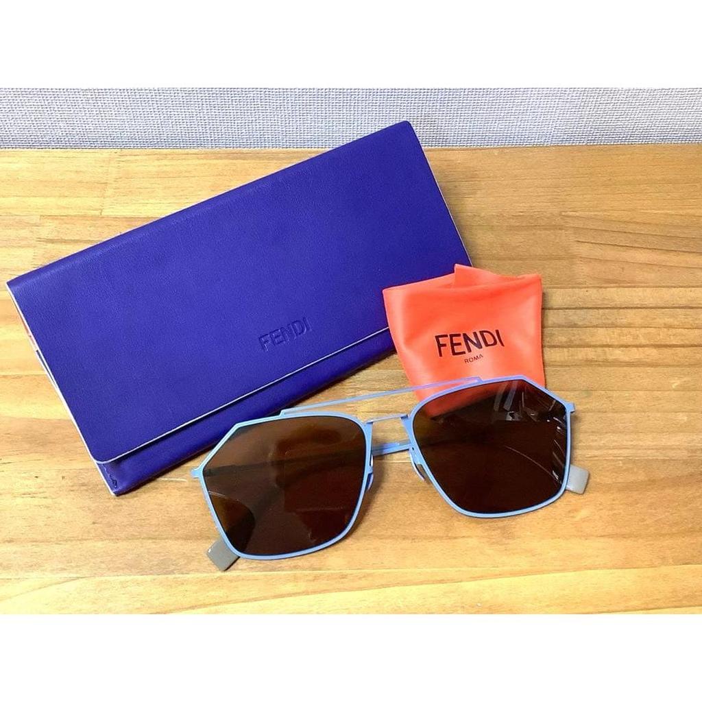 Used Unused item FENDI sunglasses Azure blue with case