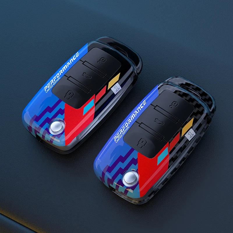 Ochronne Etui na Kluczyk Samochodowy Do Volkswagen Polo Passat B5 Golf 4 5 6 Mk5 Mk6 Eos Bora Beetle Tsi Nowe Etui Pokrowiec z Włókna Węglowego ABS