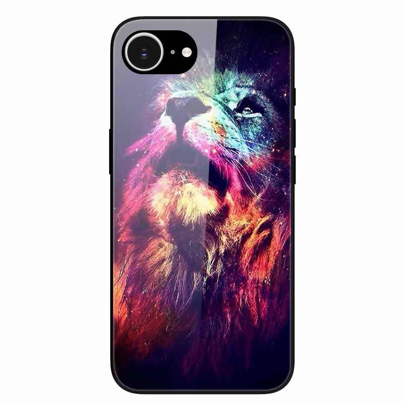 For iPhone 16E 2025 Case Black Bumper Tempered Glass Hard Phone Cases for iPhone16e 16e Back Cover for iPhoneSE SE 2025 Cool New