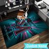 Custom Name Rug Marlins Baseball Logo Art Area Rug Suitable for Indoor And Outdoor,Carpets for Homes, Offices,Living Rooms,Home Decor,Christmas Gift