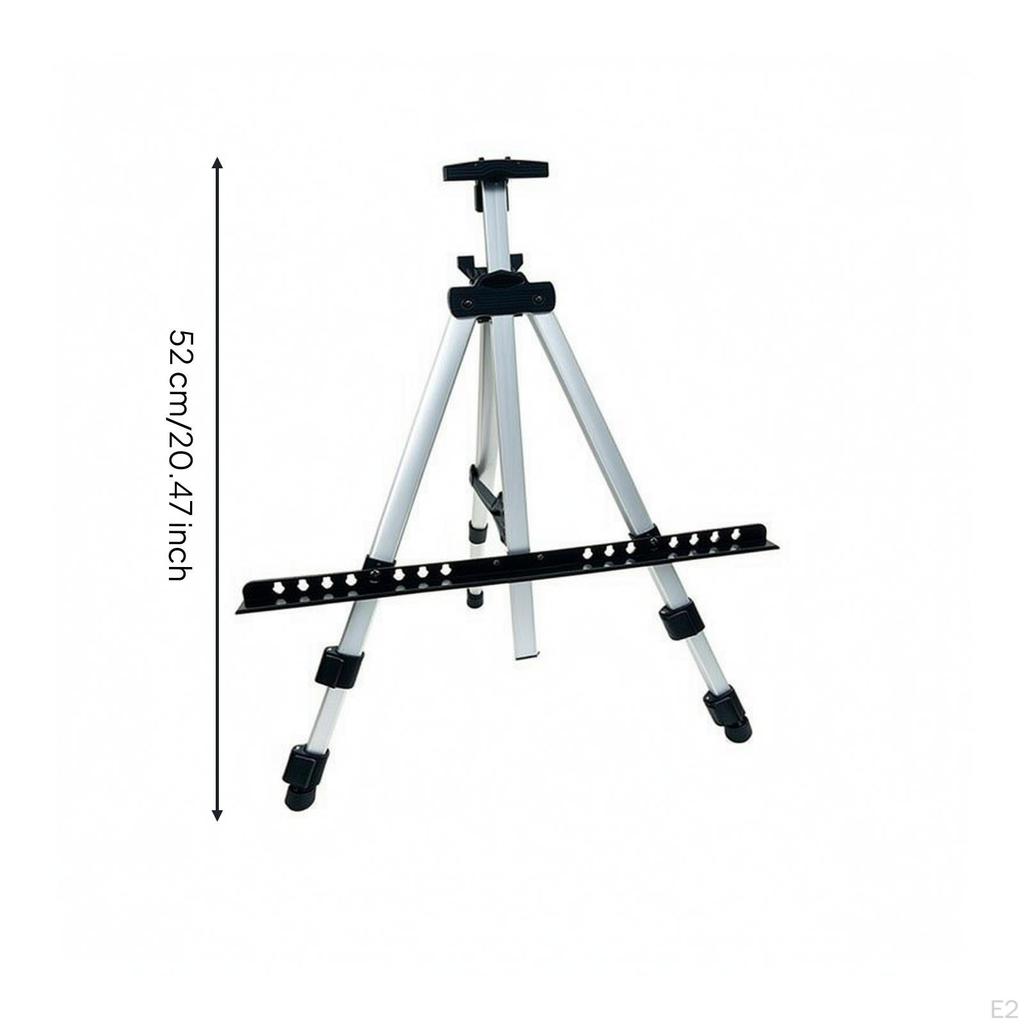 Tripod Easel with Tray | Adjustable Height Design, NonSlip Rubber Feet, Aluminum Easel, for