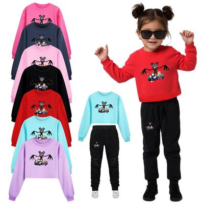 Kinder Mädchen 99 Nächte im Wald Bedrucktes Lässiges Langarm Rundhals Sweatshirt Top