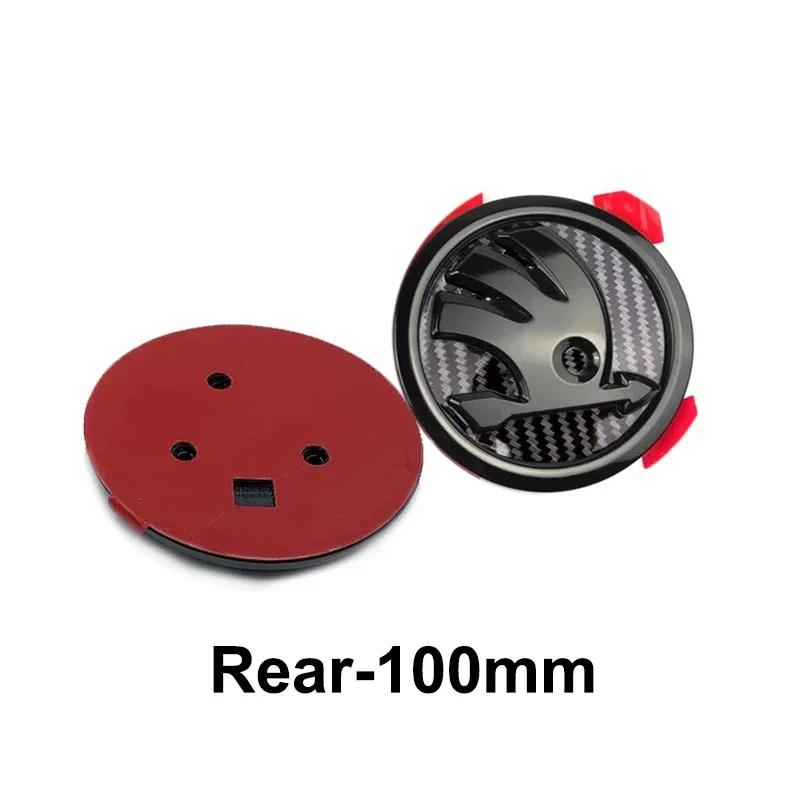 XOWS7 for Skoda 80mm 90mm 100mm ABS Emblem Fabia 1 2 Octavia A7 RS Superb Rapid Yeti Karoq Vision Car Front Rear Boot Tailgate Sticker