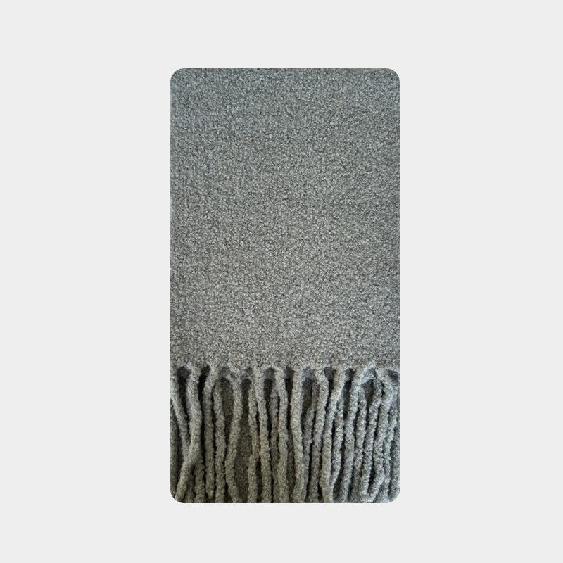 Selected Wool Circle Solid Color Tassel Scarf Women's Winter Atmosphere Soft Scarf