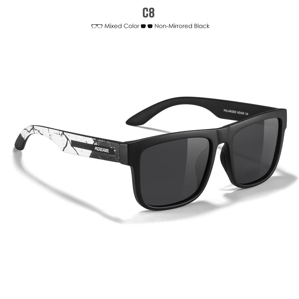 Polarized Sunglasses, Men'S And Women'S Square Sunglasses, Colorful Real Film Sunshades, Outdoor Driving Glasses