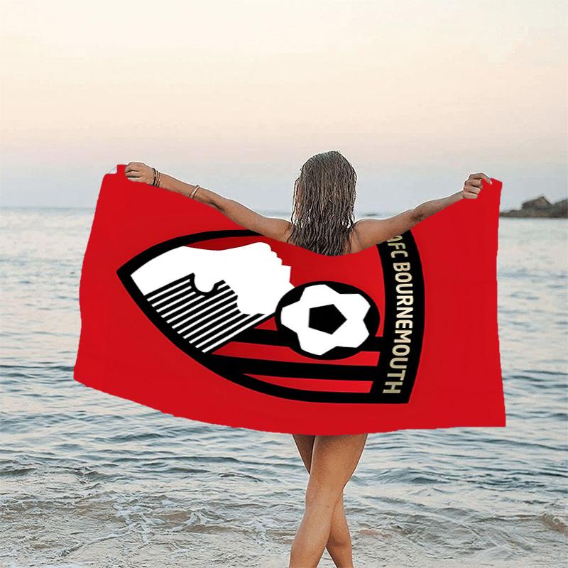 1pc Football Team (61) Beach Towel, Beach and Seaside Swimming Pool Equipment, Fashion Pattern, Rectangular, Travel Essentials