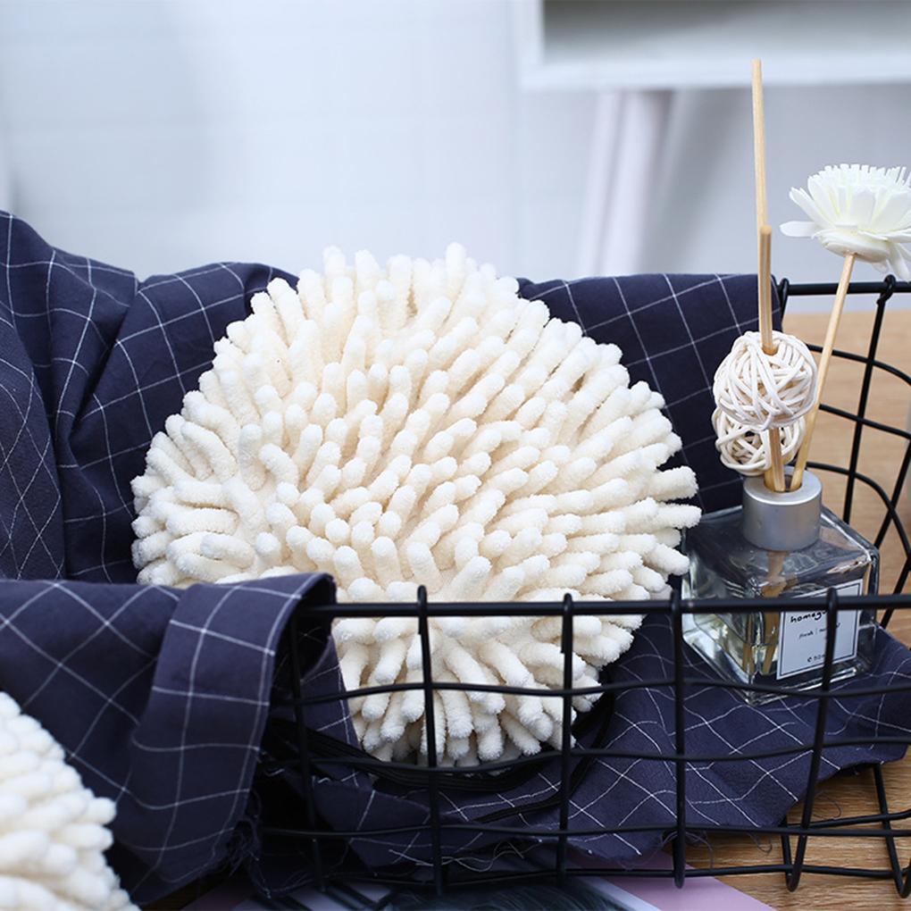 Hanging Chenille Hand Drying Ball Absorbent Water Fast Drying Hand Towel Home Washroom Accessories