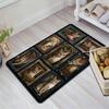 Feline Portraits Pattern Rug Floor Mat for Living Room or Bedroom Soft and Comfortable Carpet a Gift for Birthday and Holiday.
