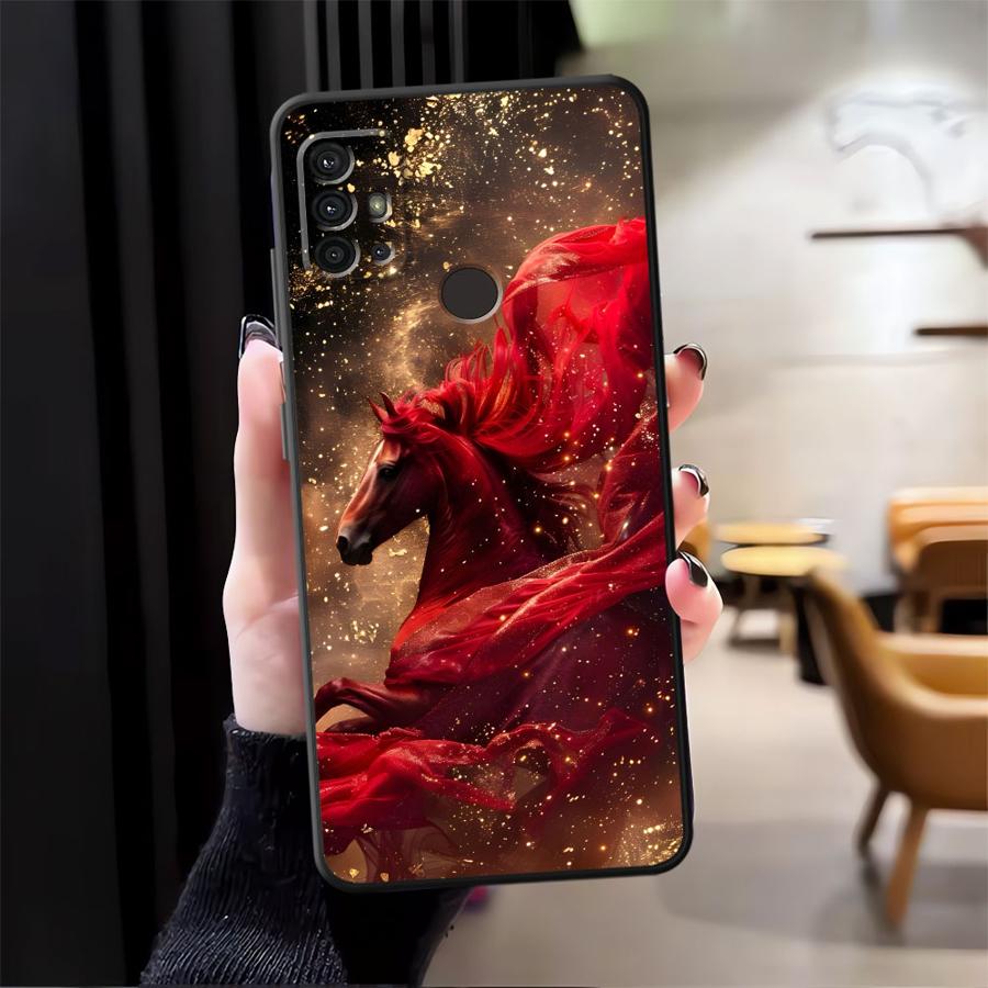 Case for Motorola Moto G50 G51 G73 G60s G53 G30 G52 Edge 20 Pro 30 Lite G71 G22 Edge40 G32 Phone Cover Cool Horse