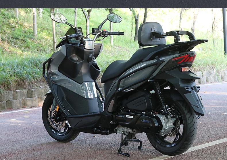 SYC Cruiser 150/GT Motorcycle Exhaust Guards & Folding Backrest Luggage Rack