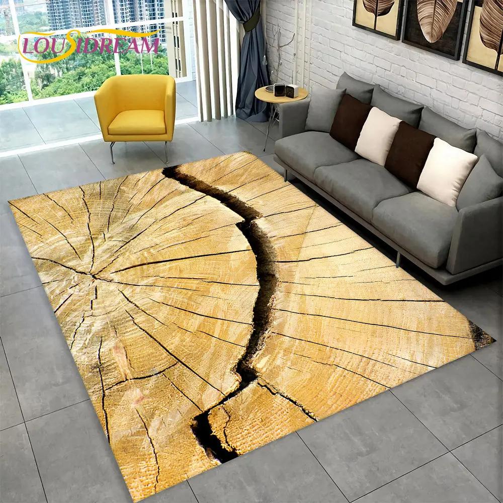 3D HD Wood Grain Retro Area Rug Large,Carpet Rug for Home Living Room Kids Bedroom Sofa Doormat Decor,Kitchen Non-slip Floor Mat