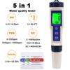 Large Backlit Screen Pool Salt Tester 5 in 1 TDS Water Quality Tester  Drinking Water