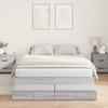 Storage Bed Frame Grey Sonoma 150 cm Particleboard